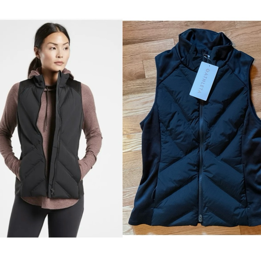 New - Athleta inlet vest black vest slim vest fitted vest vest without hood